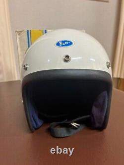 1970s BUCO Blue Line GT Safety Helmet Motorcycle Vintage Unused Deadstock