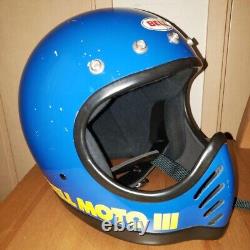 1970s Vintage Bell Moto Star Helmet Motorcycle Yellow Size 7