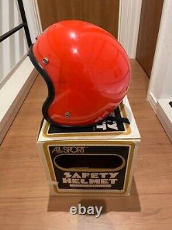 1970s Vintage Buco Motorcycle Helmet Motocross Dirt Bike ALLSPORT Orange size S