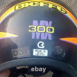 2 Vtg Rare Bieffe Motocross Helmet Made In Italy GR. 1000 sunburst medium