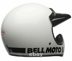 2020 Bell Moto 3 White Mx Helmet Medium AHRMA Vintage Husqvarna KTM Motocross