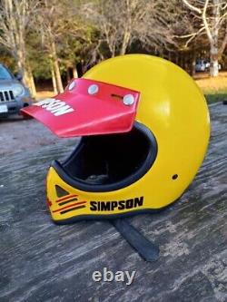80's Simpson Motocross helmet Vintage Moto MX M52 size 7 1/8