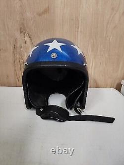 American Flag Motorcycle Helmet Adult Open Face Vintage LSI-4150