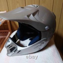 Arai Helmet MX-? MX-3 Motocross Offroad Silver XL 6162cm Vintage From Japan