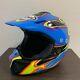 Arai Vibro Full Face Motorcycle Motocross Vintage Helmet Blue Size M Used