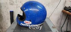 BELL MOTO 3 Motocross Helmet 7-1/4 1980 Snell Moto Star III Blue VINTAGE