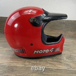 BELL MOTO 4 VTG Red Off Road Moto Cross Riding Helmet 7-5/8