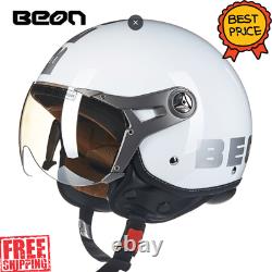 BEON B-100B Retro Ultra 3/4 Half Face Vintage ABS Motorcycle Helmet