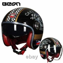BEON B-108A motorcycle helmet 3/4 openface helmets motocross vintage casque Moto