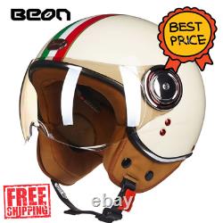 BEON B110 Retro Ultra 3/4 Half Face Vintage ABS Motorcycle Helmet