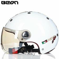 BEON Motorcycle Half Face Helmet Vintage Motocross Casco Electric Bicycle ECE