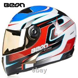 BEON Motorcycle Helmet Full Capacete Riding Motocross Vintage Racing ECE Helmets