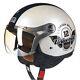 BEON Vintage Air Force Motorcycle Half Face Helmet Motocross ECE DOT Helmets
