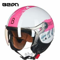 BEON Vintage Air Force Motorcycle Half Face Helmet Motocross ECE Helmets B100