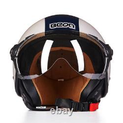 BEON Vintage Air Force Motorcycle Half Face Helmet Motocross ECE Helmets B100