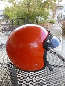 Bell Magnum Toptex Vintage Orange Motocross Motorcycle Race Helmet 6 7/8 Sweet