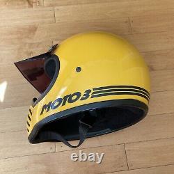 Bell Moto 3 Vintage Snell 1980 Size 57 M 7 1/8 Motocross Dirt Bike Bmx Helmet
