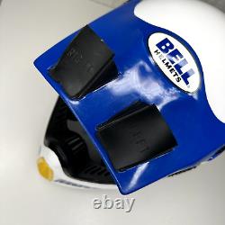 Bell Moto 5 Vintage 1/1990 White/Blue Motorcycle Motocross Riding Helmet 7-1/2