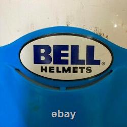 Bell Moto 5 Vintage Full Face Motorcycle Motocross Helmet White/Blue Used