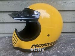 Bell Moto Star 3 Motocross Motorcycle Helmet Yellow 7 1/8 57 cm Vintage 1982