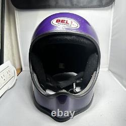 Bell Racing Helmet Full Face Purple bmx Moto rare vintage 90s Unknown Model