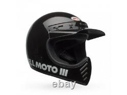 Casco Bell Off-Road Motocross Moto-3 Classic Negro Brillante