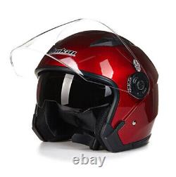 Cool Motorcycle Helmet Half Face Motocross Vintage Double Lens Summer Helmets