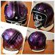 Custom 3/4 helmet with flake paint great lining DOT vintage tt&co Fulmer bell