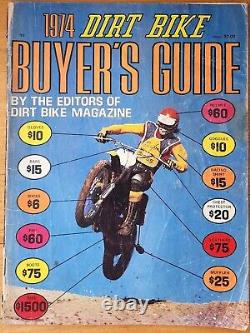 Dirt Bike 1974 Buyer's Guide Vintage Motocross Magazine MX Helmet Boots Gloves