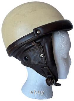 Floyd Clymer Vintage Helmet Enduro Safety Motorcycle Auto Racing 40s 50s France