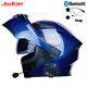 Full Face Vintage Bluetooth Motorcycle Helmet Motocross Modular Flip Up Helmet