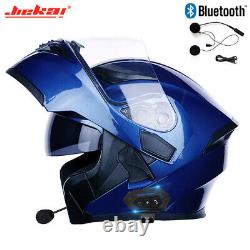 Full Face Vintage Bluetooth Motorcycle Helmet Motocross Modular Flip Up Helmet