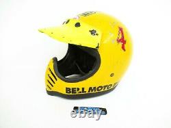 Genuine Bell Moto 3 Vintage Motocross Helmet Yellow Medium