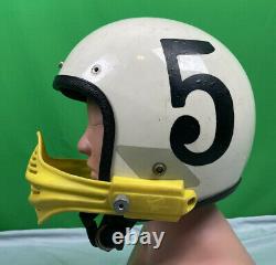 Grant GP-2 White Motocross Helmet withLock Jaw Medium Motorcycle BMX M Vintage