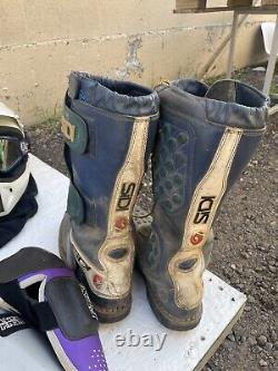 LOADED LOT Vtg MS Racing Gear Bag Dirt Bike MotoCross MX Oakley Helmet Gloves