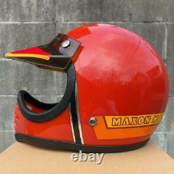 MAXON MOTO Orange Vintage Motocross Helmet