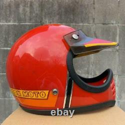 MAXON MOTO Orange Vintage Motocross Helmet