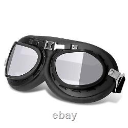 MF4567 Glasses Retro'Vintage Black Lenses Reflective Helmet Moto Vespa Scooter