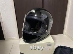 McHAL Apollo Vintage Motocycle Full Face Helmet Black Size S