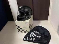 McHAL Apollo Vintage Motocycle Full Face Helmet Black Size S