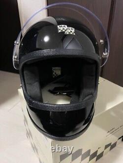 McHAL Apollo Vintage Motocycle Full Face Helmet Black Size S