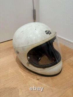 McHAL Apollo Vintage Motocycle Full Face Helmet White Size L