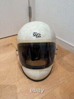 McHAL Apollo Vintage Motocycle Full Face Helmet White Size L