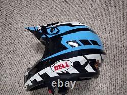 Motocross Bell Moto Helmet Eject Static X Blue Black White Sz M