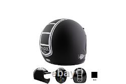Motocross helmet vintage classic Torx Brad Legend Racer MATT BLACK XS/S/M/L/XL
