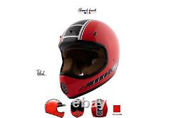 Motocross helmet vintage classic Torx Brad Legend Racer red XS/S/M/L/XL