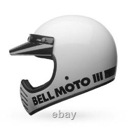 NEW Bell Moto 3 White Mx XXL / 2X Helmet AHRMA Husqvarna KTM Vintage Motocross