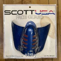 NIP SCOTT Blue Vintage Motocross BMX mask face guard White helmet visor NOS