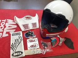 NOS! Vintage BELL MOTO-5 Rick Johnson Model Motocross Helmet Size 56cm 7