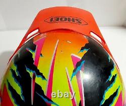 Neon Shoei Motorcycle Helmet Vintage Motocross 90s BADA
